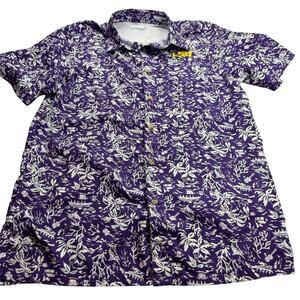 LSU Columbia PFG Hawaiian Button Up Shirt - Size Small